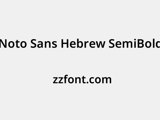 Noto Sans Hebrew SemiBold