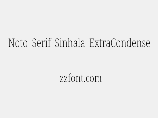 Noto Serif Sinhala ExtraCondensed ExtraLight