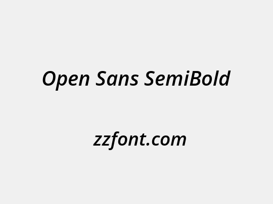 Open Sans SemiBold