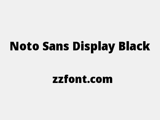 Noto Sans Display Black