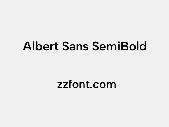 Albert Sans SemiBold