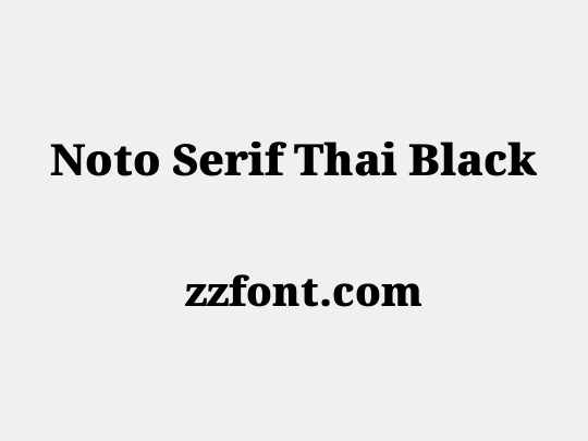 Noto Serif Thai Black