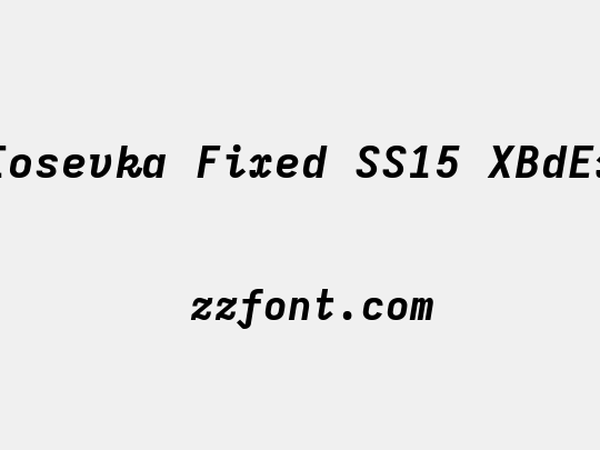 Iosevka Fixed SS15 XBdEx