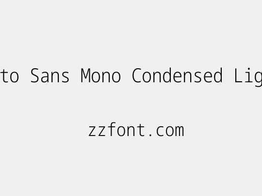 Noto Sans Mono Condensed Light