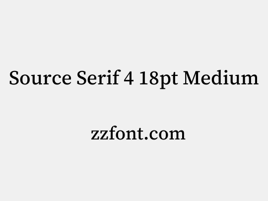 Source Serif 4 18pt Medium