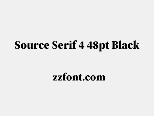 Source Serif 4 48pt Black