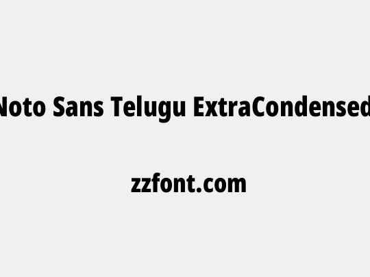 Noto Sans Telugu ExtraCondensed Black