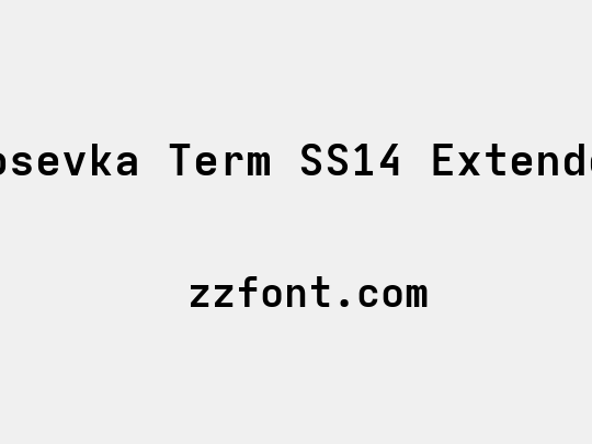 Iosevka Term SS14 Extended