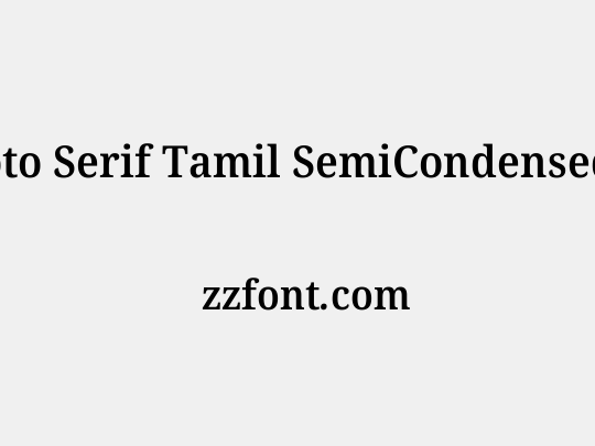 Noto Serif Tamil SemiCondensed SemiBold