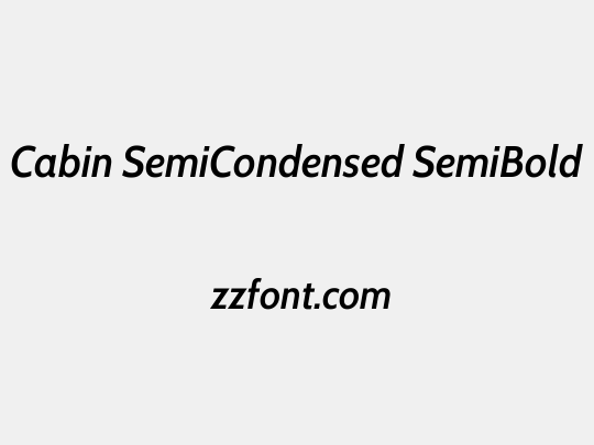 Cabin SemiCondensed SemiBold