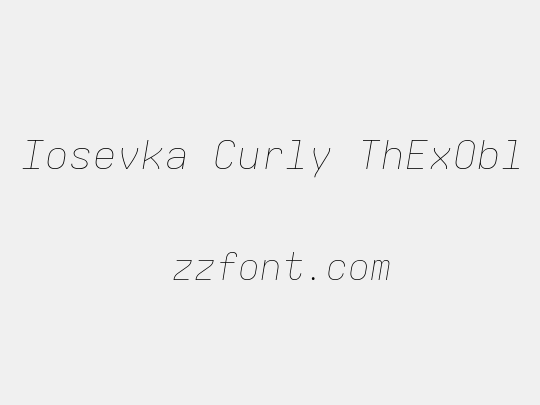 Iosevka Curly ThExObl