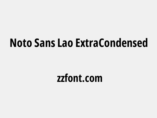 Noto Sans Lao ExtraCondensed