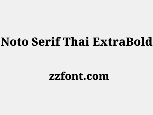 Noto Serif Thai ExtraBold