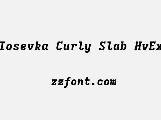 Iosevka Curly Slab HvEx