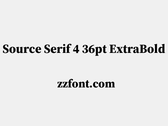 Source Serif 4 36pt ExtraBold