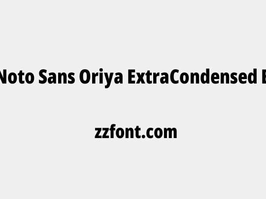 Noto Sans Oriya ExtraCondensed Black