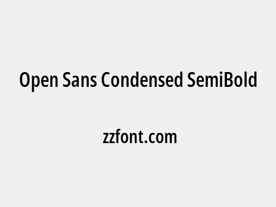 Open Sans Condensed SemiBold