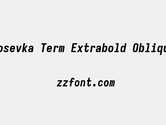 Iosevka Term Extrabold Oblique