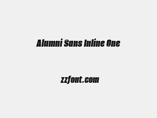 Alumni Sans Inline One