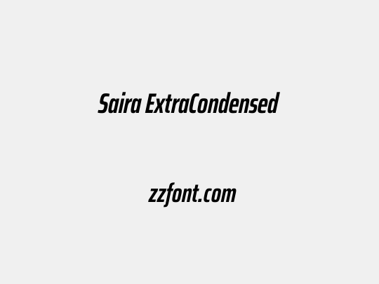 Saira ExtraCondensed