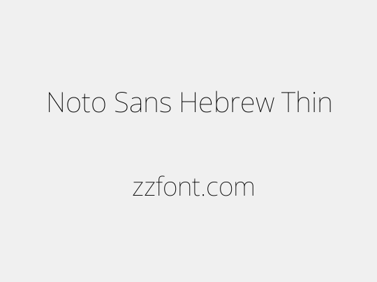 Noto Sans Hebrew Thin