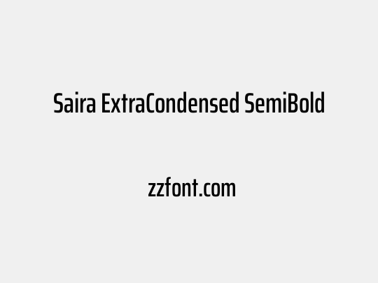 Saira ExtraCondensed SemiBold