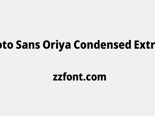 Noto Sans Oriya Condensed ExtraBold