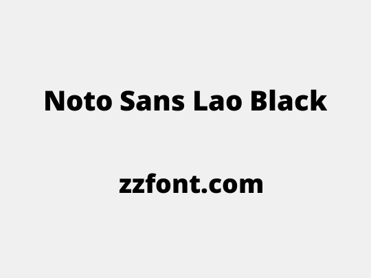 Noto Sans Lao Black