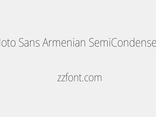 Noto Sans Armenian SemiCondensed Thin