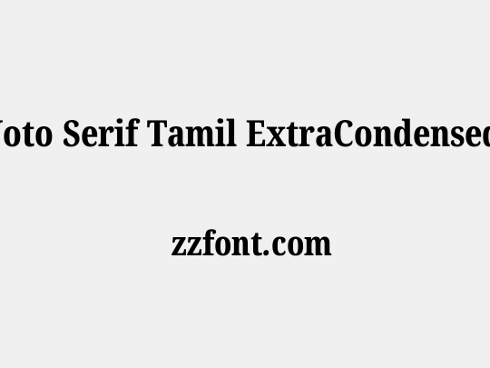 Noto Serif Tamil ExtraCondensed ExtraBold