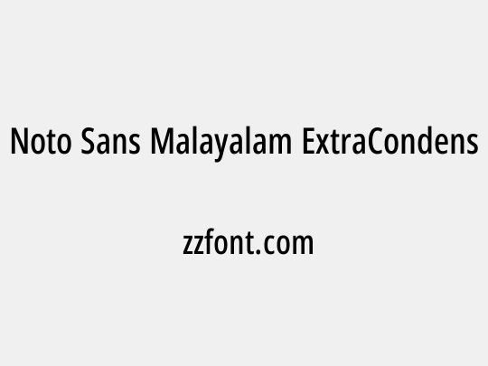 Noto Sans Malayalam ExtraCondensed Medium