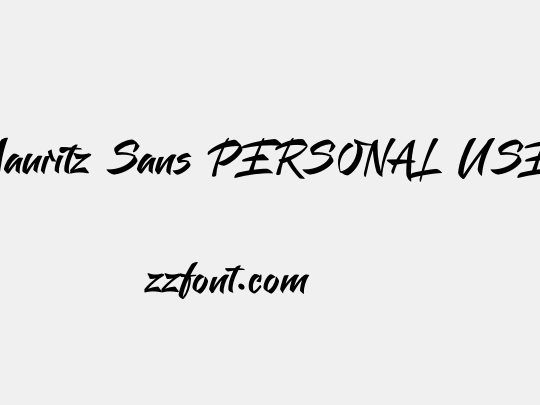 Mauritz Sans PERSONAL USE