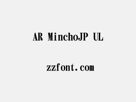 AR MinchoJP UL