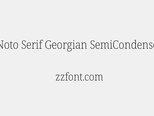 Noto Serif Georgian SemiCondensed ExtraLight