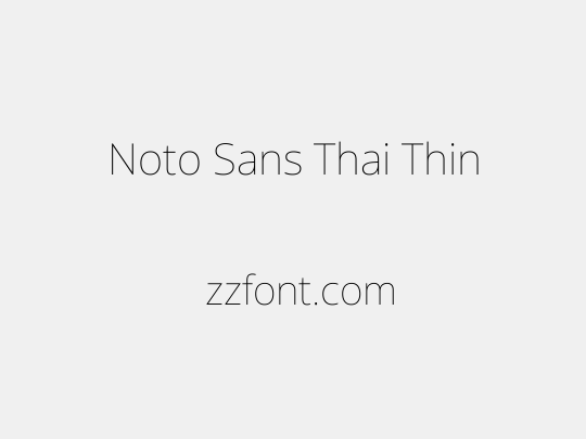 Noto Sans Thai Thin