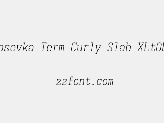 Iosevka Term Curly Slab XLtObl