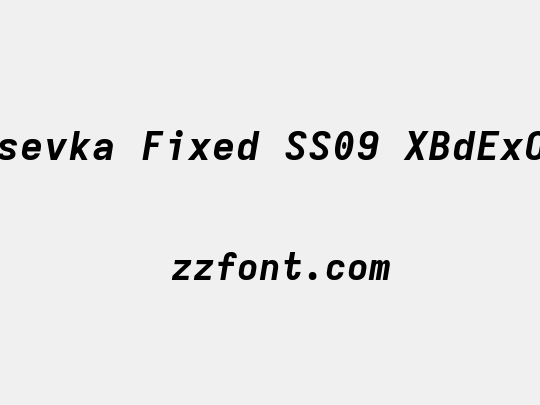 Iosevka Fixed SS09 XBdExObl