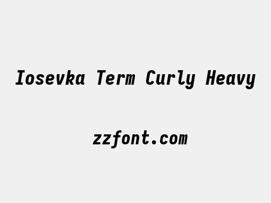 Iosevka Term Curly Heavy