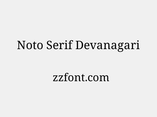 Noto Serif Devanagari