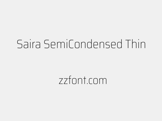 Saira SemiCondensed Thin