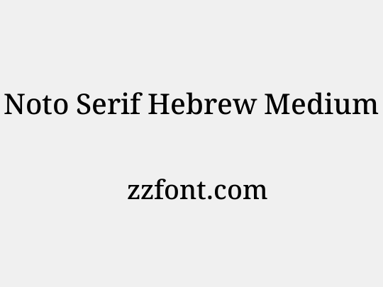 Noto Serif Hebrew Medium