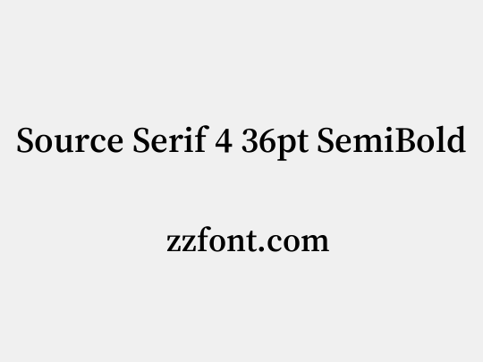 Source Serif 4 36pt SemiBold