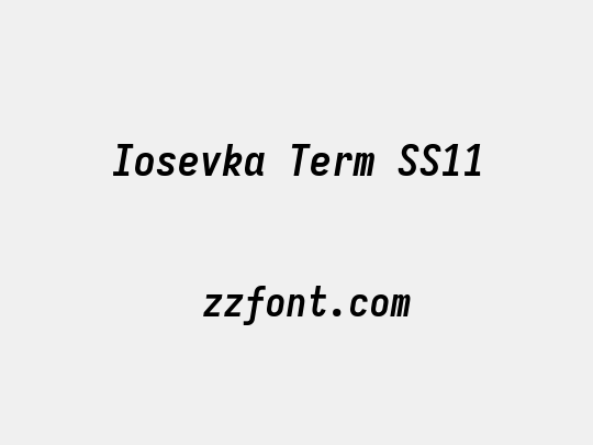 Iosevka Term SS11