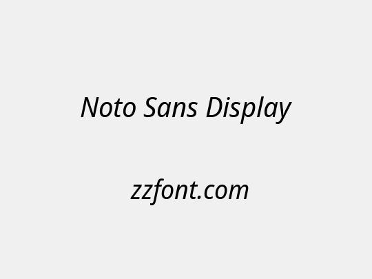 Noto Sans Display