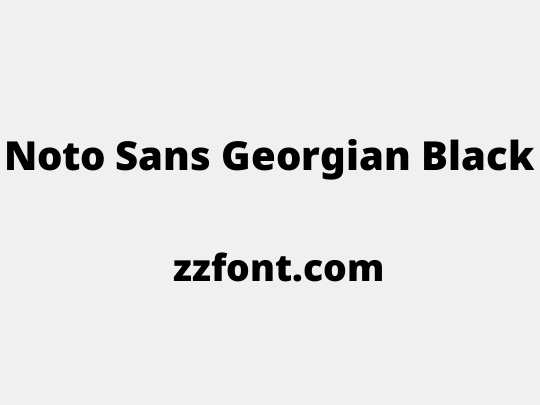 Noto Sans Georgian Black