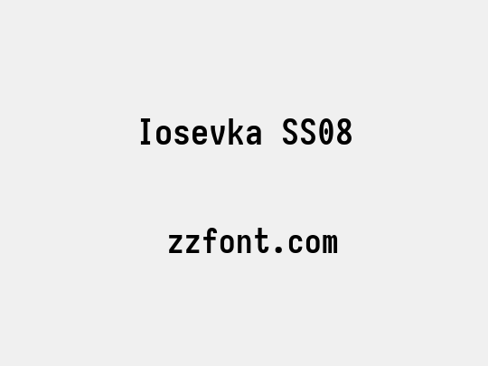 Iosevka SS08