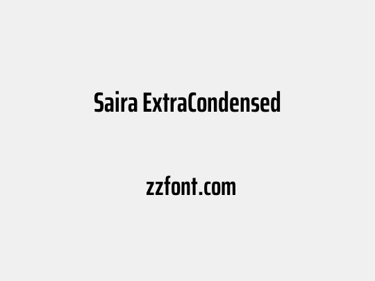 Saira ExtraCondensed