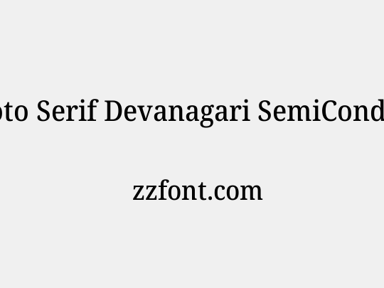 Noto Serif Devanagari SemiCondensed Medium