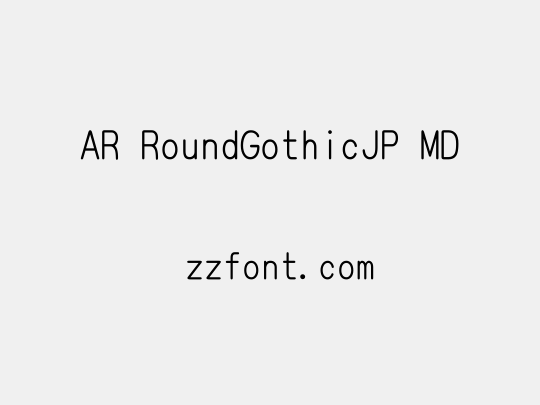 AR RoundGothicJP MD