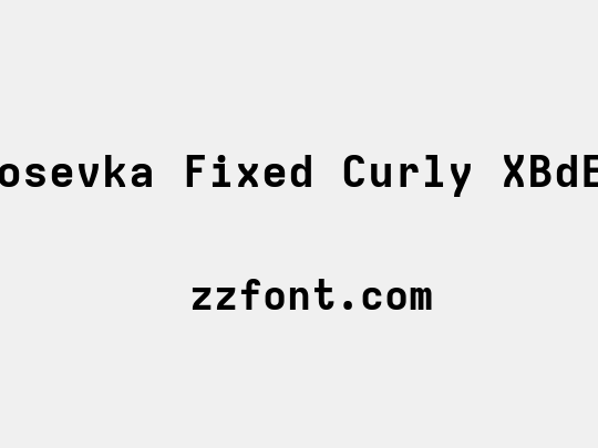 Iosevka Fixed Curly XBdEx